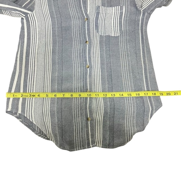 Maeve Anthropologie Women's XS Chatham Chambray Blue & White Button Front Shirt - Picture 10 of 16